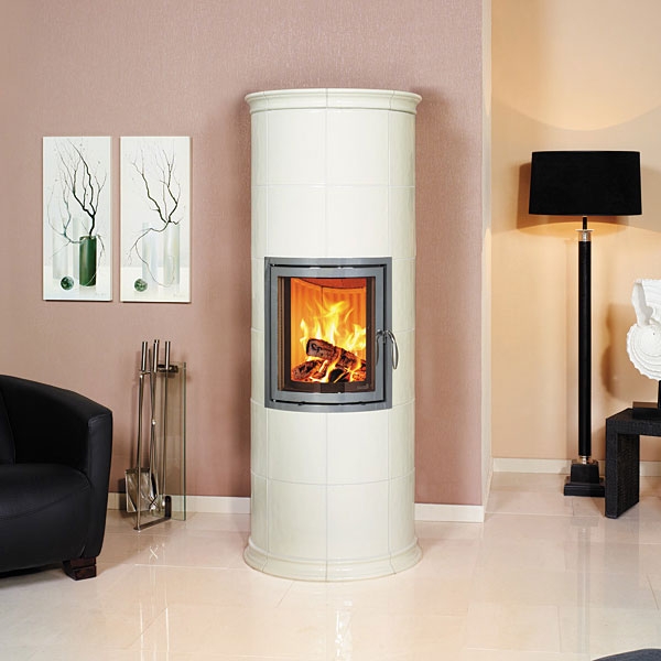 Печь BELLA ROSA 4 Viva ECOplus, creme-wei, рамка хром + комплект труб (Hark)