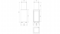 Газовый обогреватель (уличный) PATIO/MINI/M/G30/37MBAR/B- белое стекло, с ручным упр. (8,2кВт)